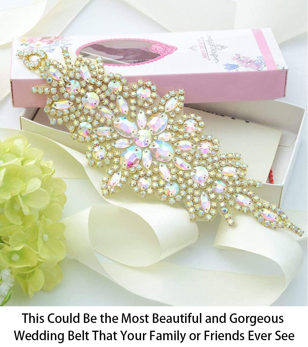 Amazon.com: ShiDianYi Bridal Wedding Dress Sash Belt  display picture 2