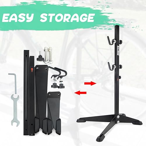 Miniatura 3 de Soporte de estacionamiento para bicicletas - Soporte de exhibición y mantenimiento para bicicletas, color negro