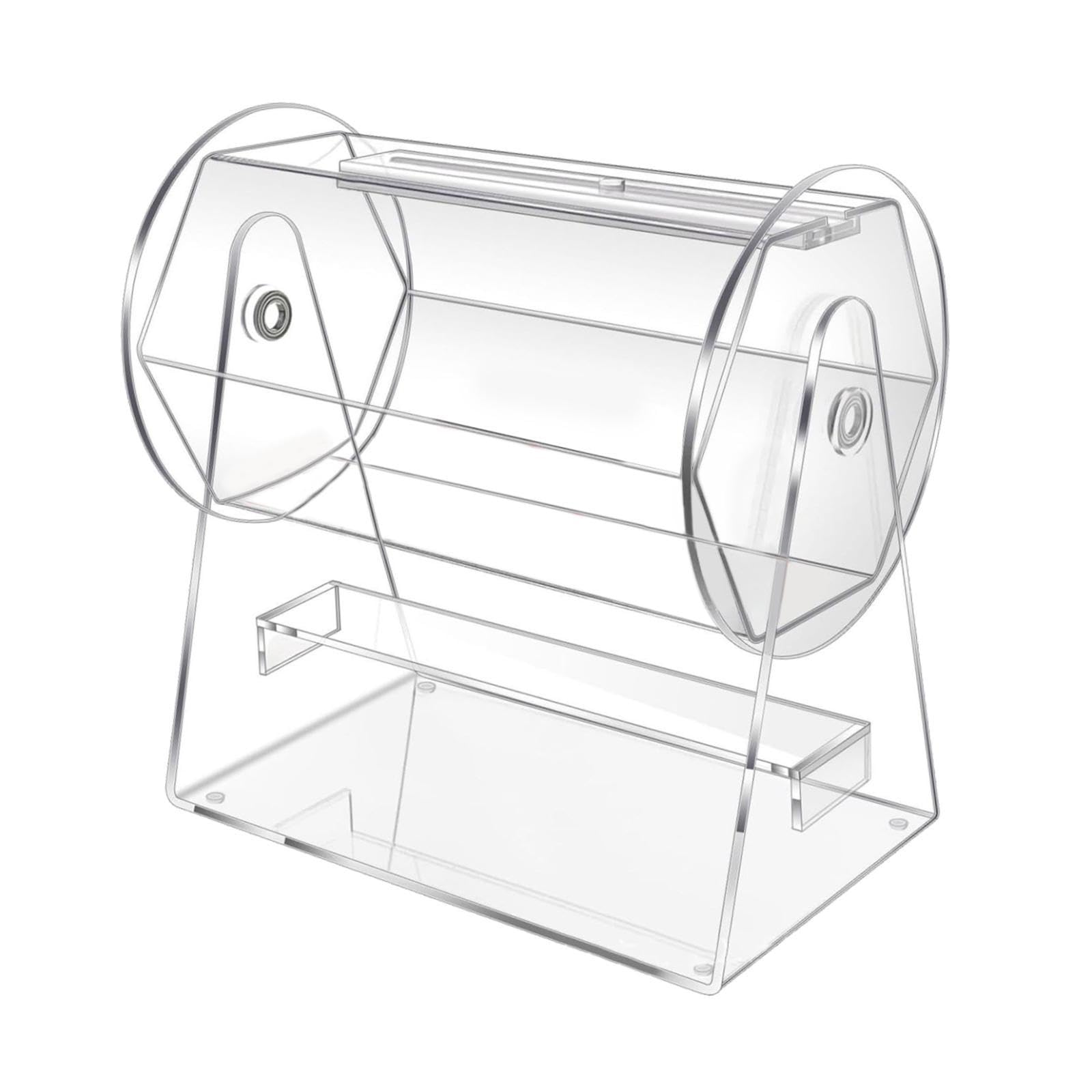 Milageto Acryl-Tombola-Trommel, transparente Tombola-Losbox, Tombola-Lostrommel für Jahresversammlung, Firmenfeiern, Tickets, Familienspiele