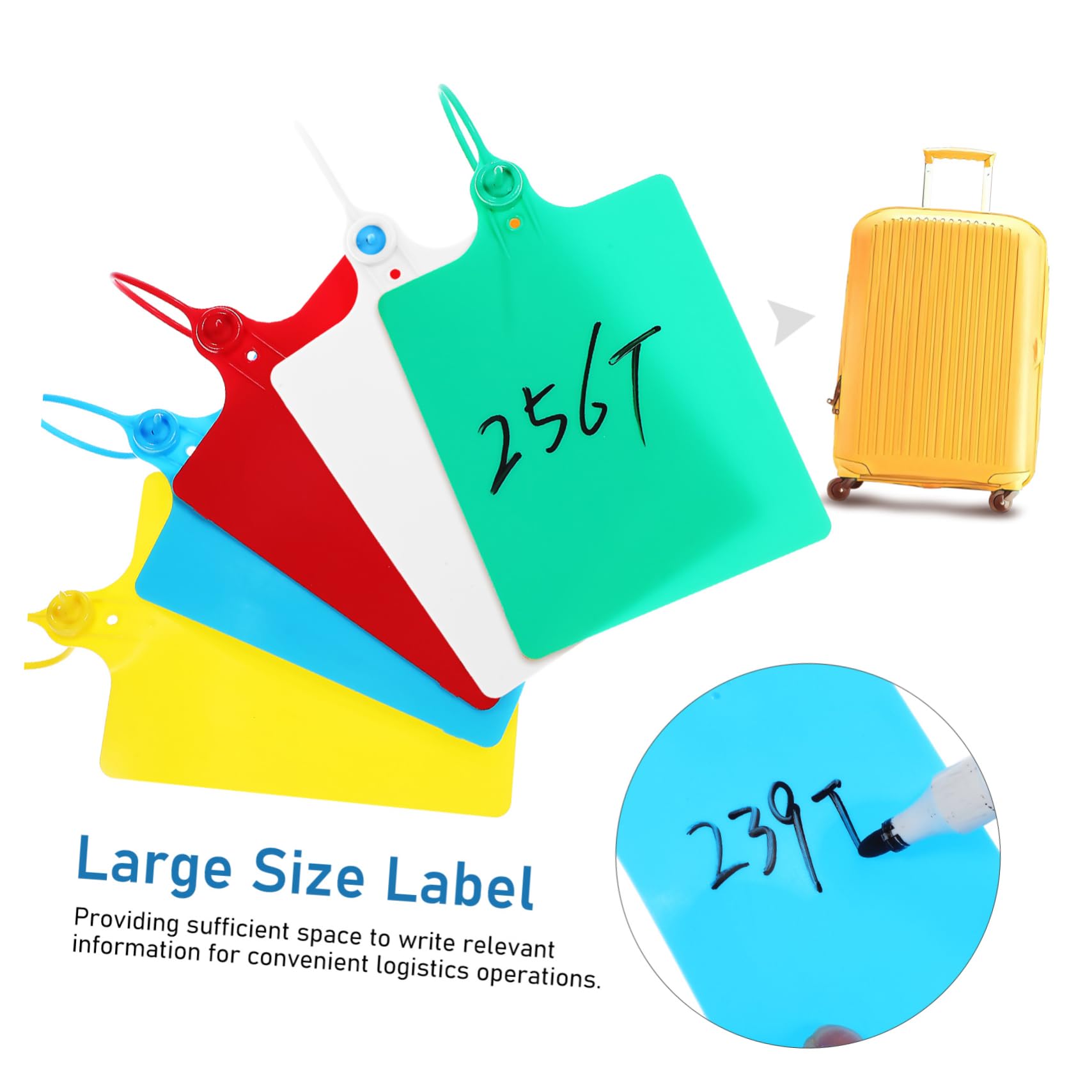 Tag di Spedizione in Pp 100pezzi per Classificazione Bag | Leggere, Facili da Usare, per Organizzare Items, Formato Pratico per Shipping e Gestione Etichette