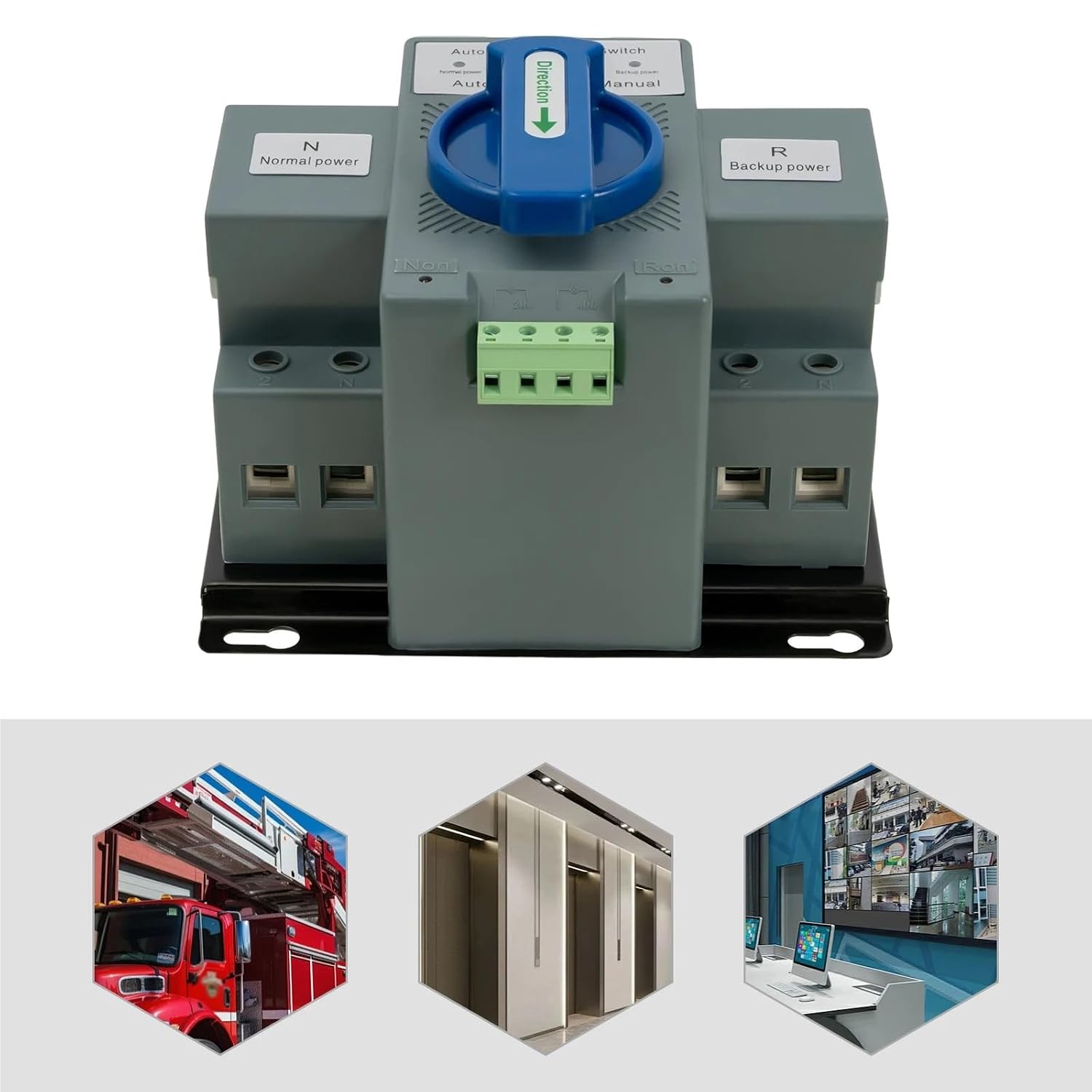 2P 63A ATS Dual Power Automatic Transfer Switch Generator Changeover Switch 110V GCQ2-63/2