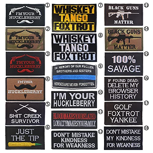 Écussons brodés AliPlus Whiskey Tango Foxtrot, lot de 2 patchs tactiques scratch - 5