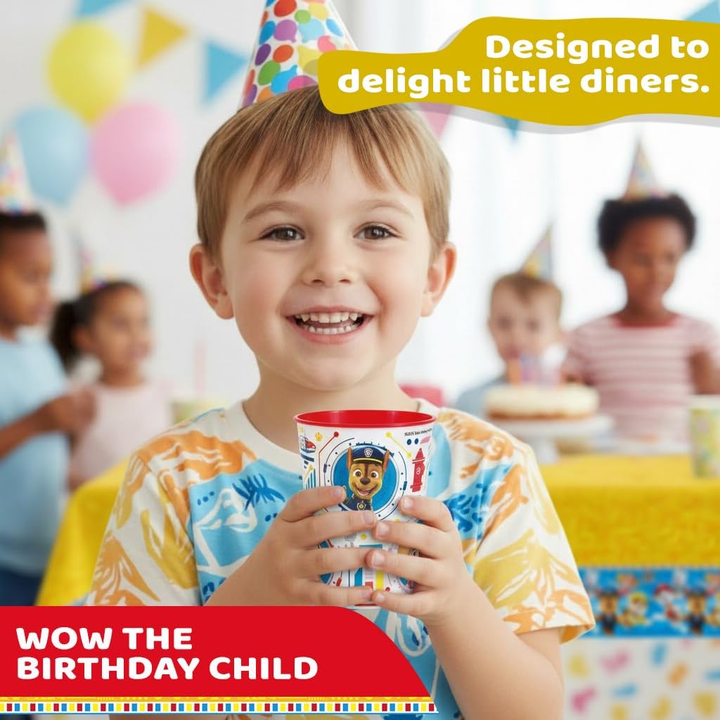 Unique Paw Patrol 12 Pack 16 oz Plastic Reusable Favor Cups – Birthday Party Supplies, Goodie Bag Favors, Kids’ Drinkware & Take-Home Gifts