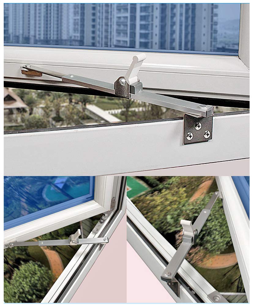 2 cierres telescópicos ajustables para ventana, tope de ventana, pestillo de ventana, soporte resistente al viento