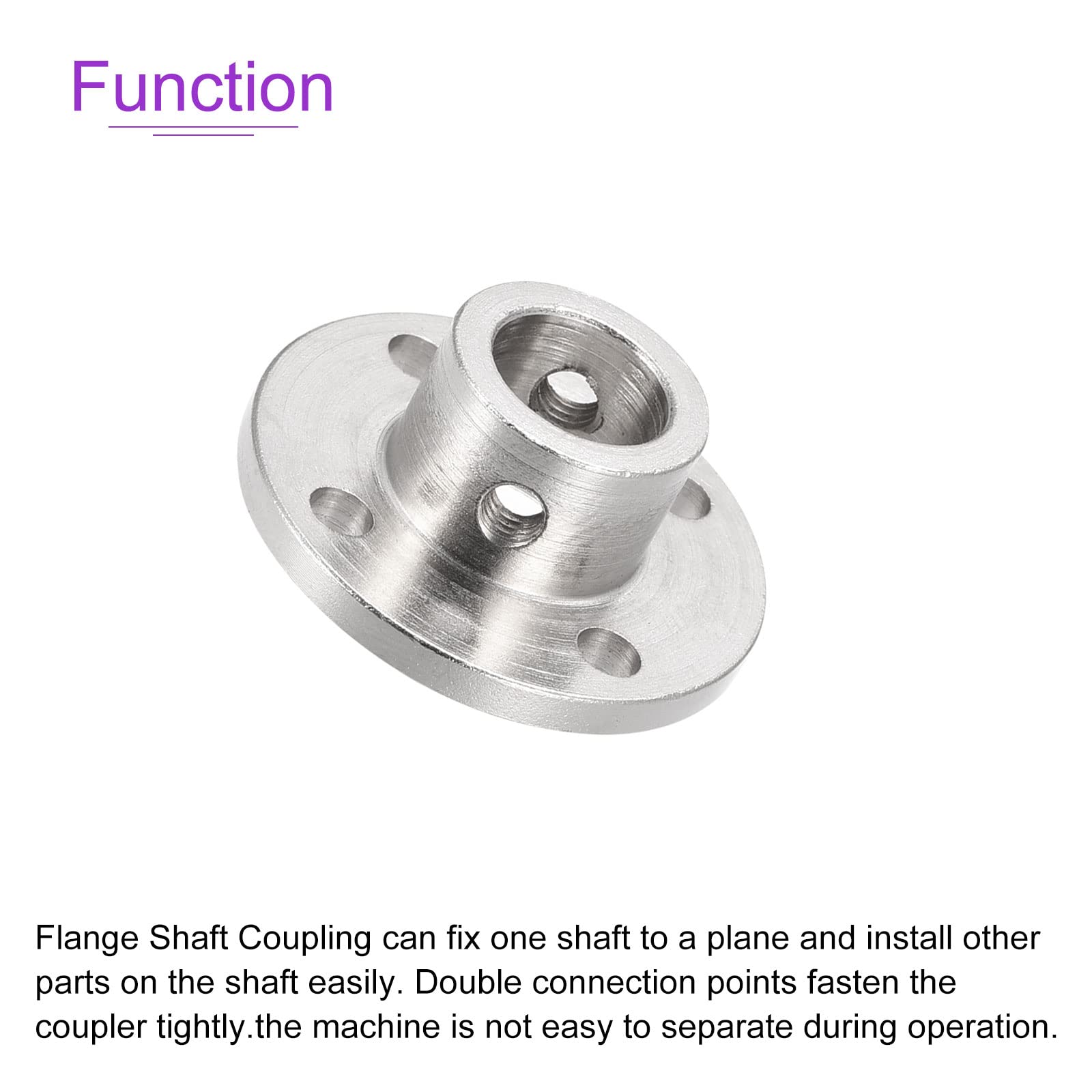 DMiotech 4 Pack 11mm Flange Coupling Connector Rigid Guide Shaft Support Coupler Shaft Coupling with M2 Hex Wrench and Screws for DIY RC Model Motors - Image 4