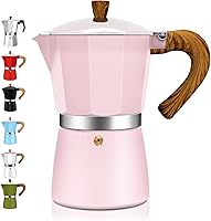 Vista 9 de Cafetera de Espresso de 3 Tazas de Aluminio para Estufa, Olla de Moka, Cafetera de Café Expresso, Percolador, Cafetera Clásica Italiana de Mocha