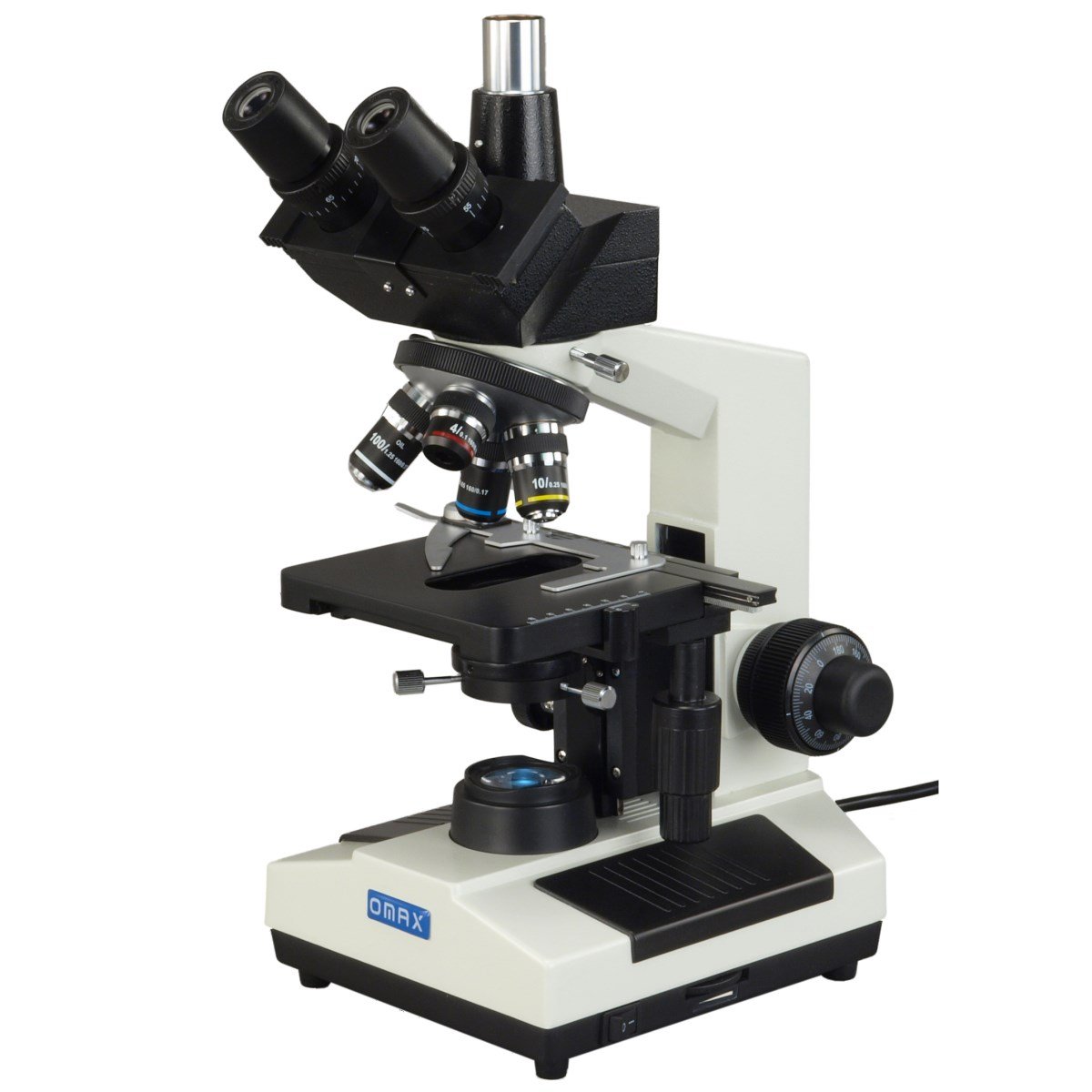 Omax m837zl-a191 seco Darkfield 40 x -2500 X de alta potencia LED reemplazable luz trinocular sangre análisis compuesto biológica microscopio