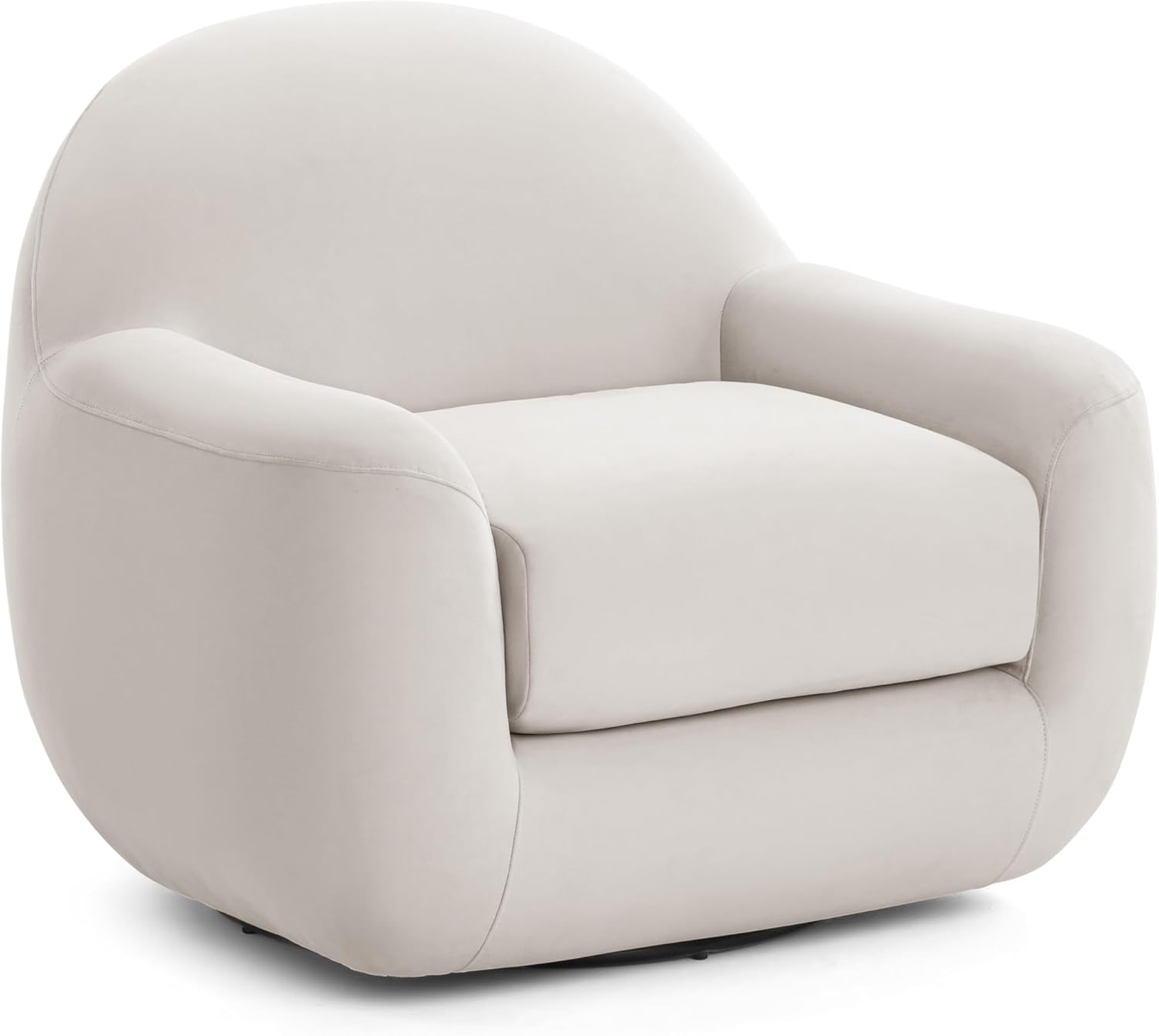 Tov Furniture Tiago Cream Velvet Swivel Chair