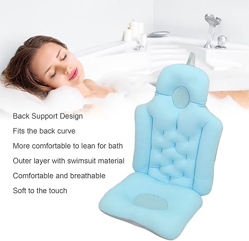 Miniatura 4 de Cojín de baño de cuerpo completo, suave y plegable, para reposacabezas y espalda, cojín de baño de cuerpo completo, almohadas de baño para soporte