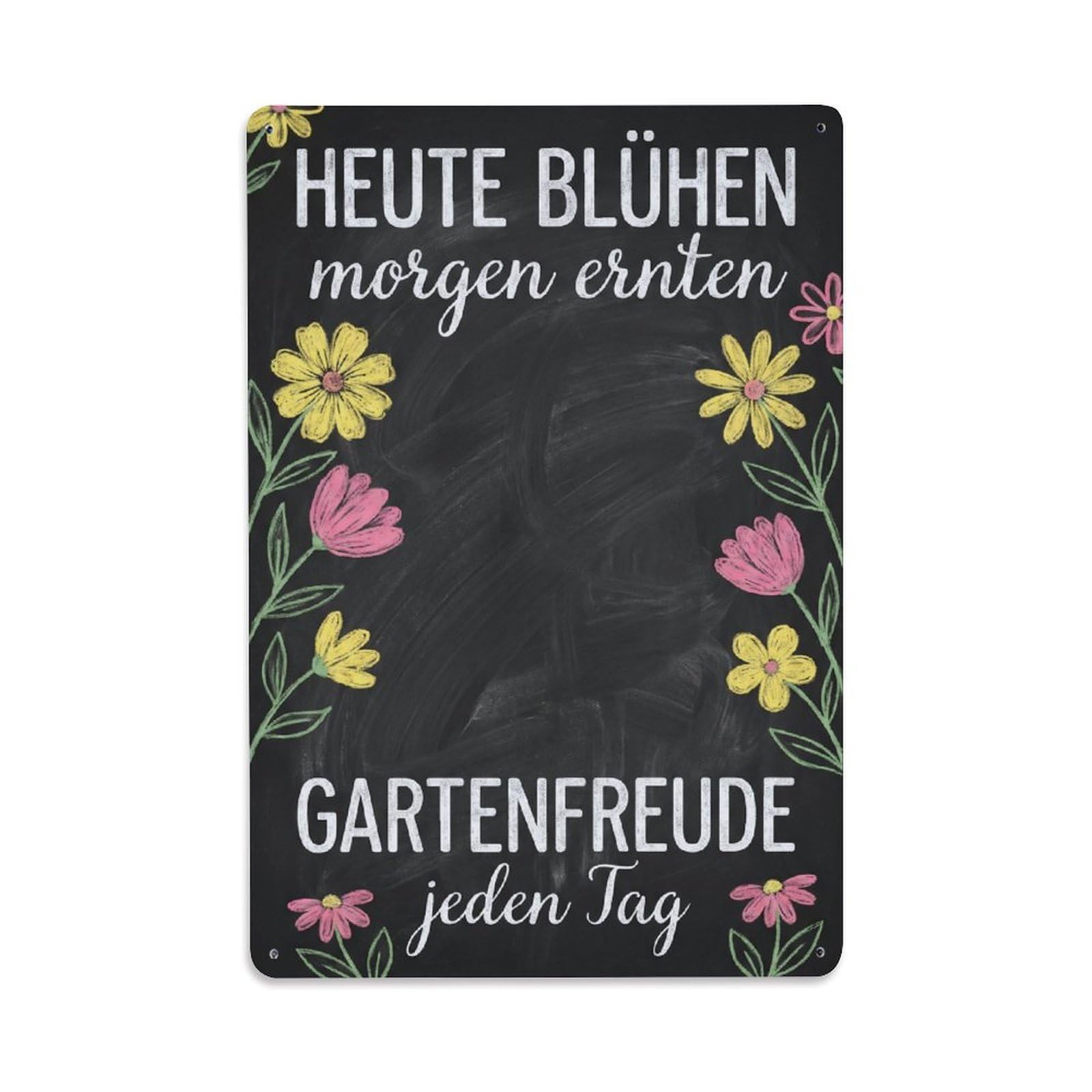 Vintage Funny Garden Bloom Today Rustic Gate Vegetable Metal Tin Sign