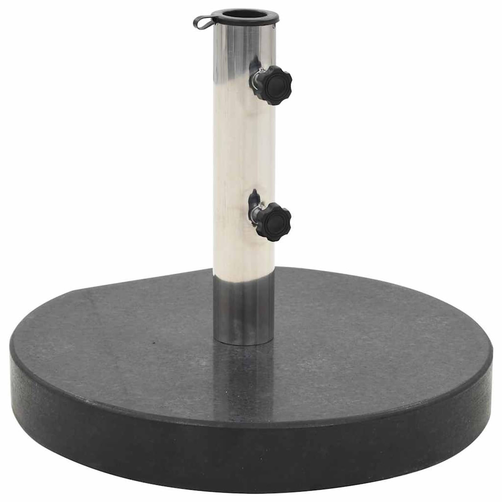 Pied de parasol en granit - 28,5 kg - Noir - Pour mât de 38/48 mm