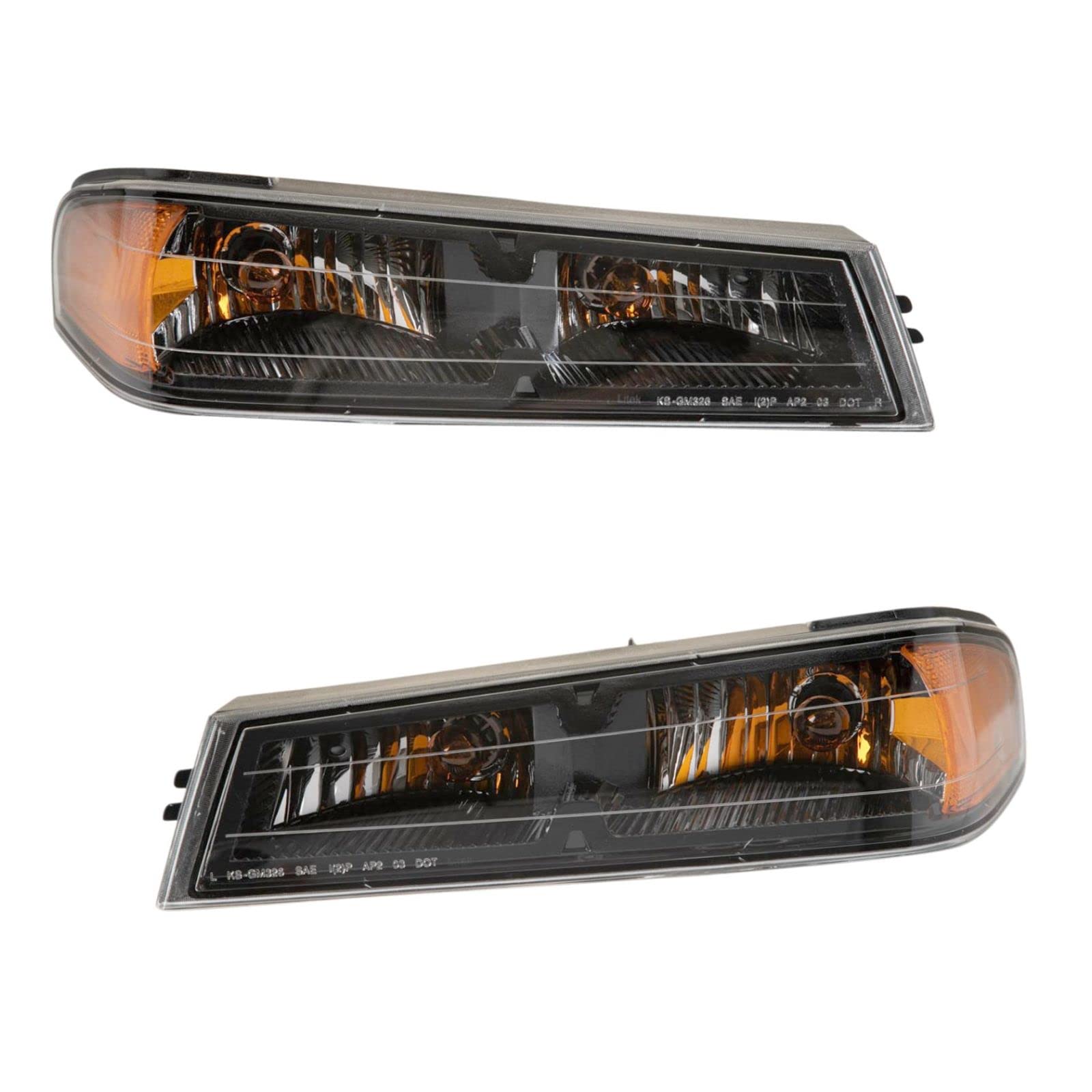Driver & Passenger Side Parking Light Set Compatible with 2004-2012 Chevrolet Colorado GMC Canyon 2006 Isuzu i-280 2007-2008 i-290 i-350 i-370 GM2520189 GM2521189