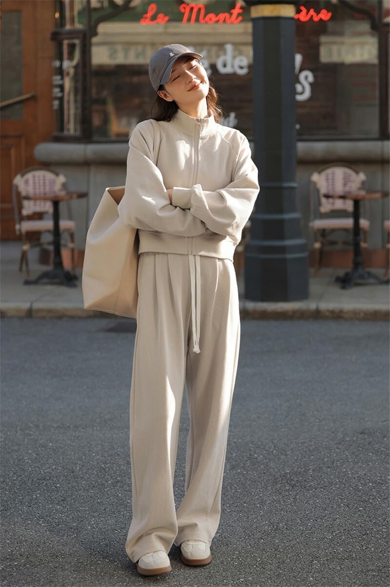 ジュタオピン] ジャージ 上下セット レディース 春 トップス パーカー