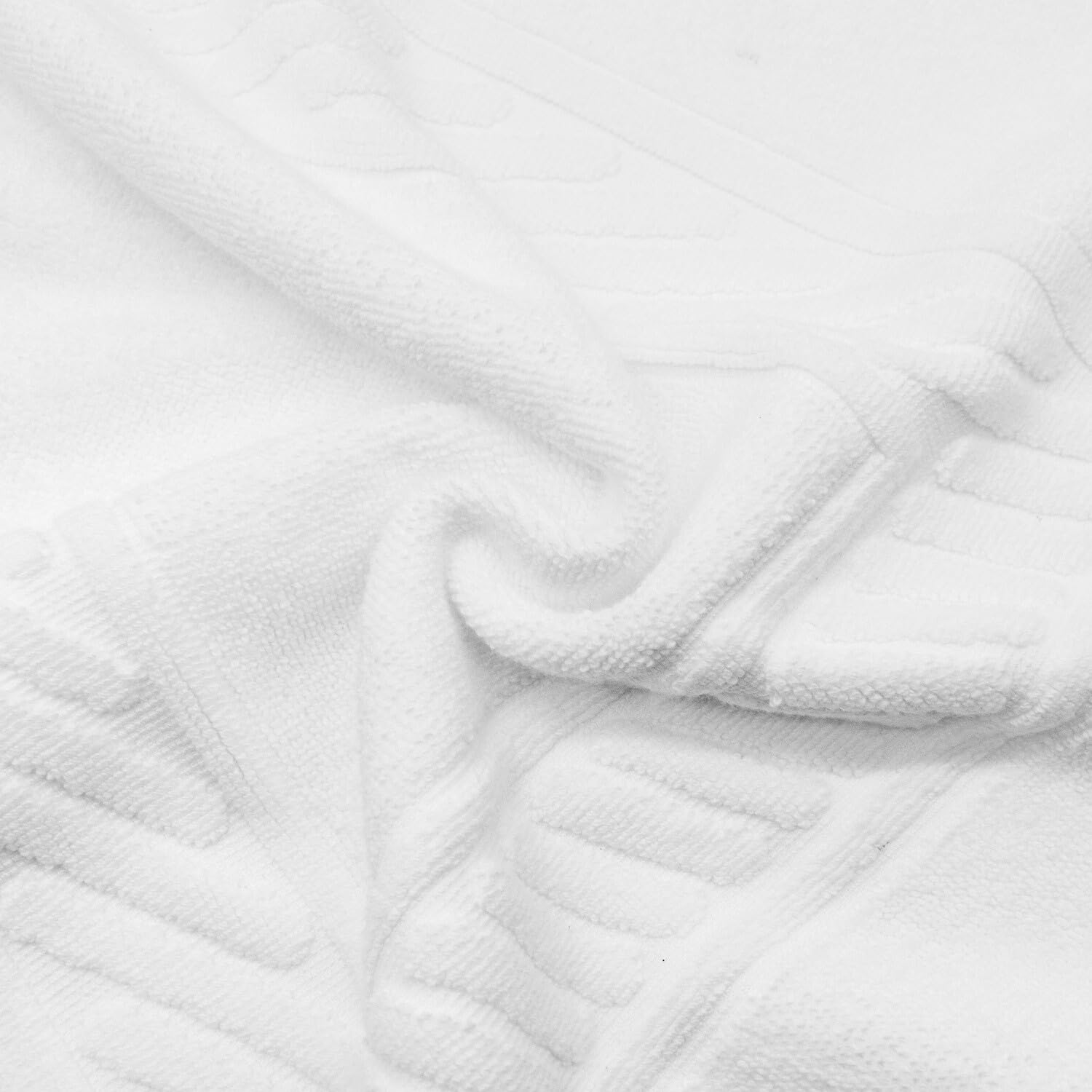 10 unidades Hotel alfombrilla de baño – blanco – Aloé – 600 g/m²