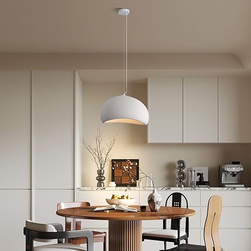 Miniatura 5 de Lámpara colgante moderna de 15.7 pulgadas para comedor, cocina, isla, pasillo, restaurante, lámpara colgante E26, base japonesa Wabi-Sabi, estilo