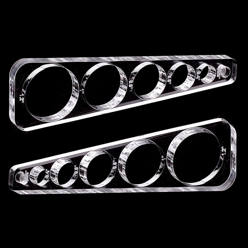 PH PandaHall 2PCS Safety Eye Tool for Amigurumi, Clear Safety Eyes Insertion Tool Auxiliary Tool Eyeball Gauge Board Craft Eyes Tool for Crochet Stuffed Animal Eyes, 6mm/10mm/15mm/20mm/25mm/30mm