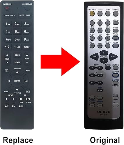 Miniatura 2 de Beyution RC-791S RRRMCGA222AWSA Reemplazo del control remoto para el sistema receptor de CD Onkyo CS-445, CR-445, CS445, CR445
