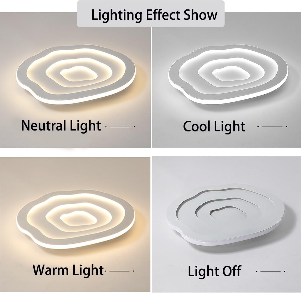 Nowoczesne lampy sufitowe LED nowoczesne oprawy sufitowe klosze akrylowe lampy do salonu lampy sufitowe z regulacją jasności bez migotania z pilotem 3000K–6000K do salonu sypialni