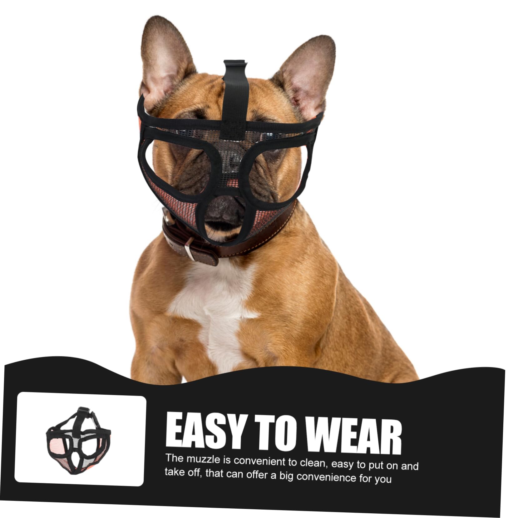 BESPORTBLE 5pièces Muselière Réglable Maille Respirante pour Chiens Aboiements Et Morsures Confort Optimal pour Animaux De Compagnie