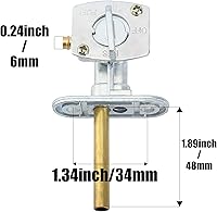 Vista 2 de Paquete de 2 interruptores de válvula de depósito de gasolina compatible con Polaris Predator 500 Trail Blazer 250 Big Boss 300 400L Magnum 425