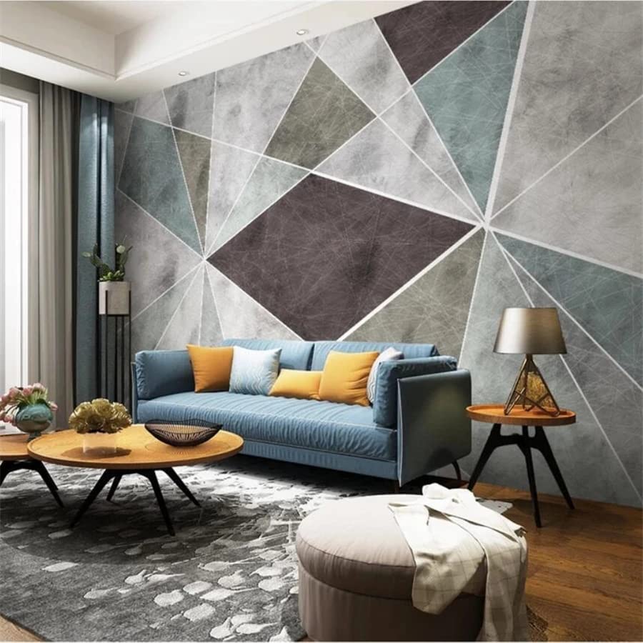 Custom Size Wall Murals,Nordic Geometric Modern Minimalist，Removable Peel and Stick Self-Adhesive Wall Murals Large Photo Wallpaper