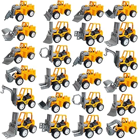 Juuxncgv 24PCS Mini Construction Vehicles Cover