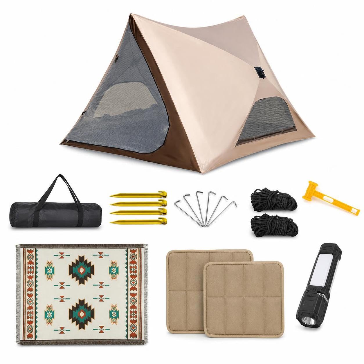 Tienda de campaña automática impermeable plegable de color caqui