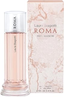Laura Biagiotti Roma Fiori Bianchi - Floral Woody Oriental Scent - Women's Perfume - Long Lasting Perfume for Women - Eau de Toilette Spray - 3.4 oz