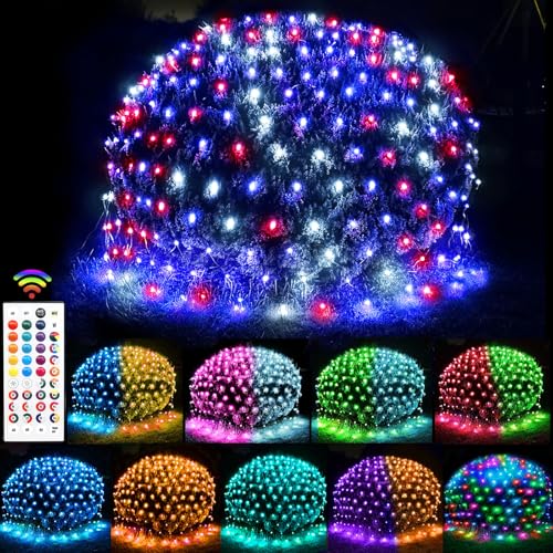 240 LED Net Lights, 35 Colors Changing 4th of July