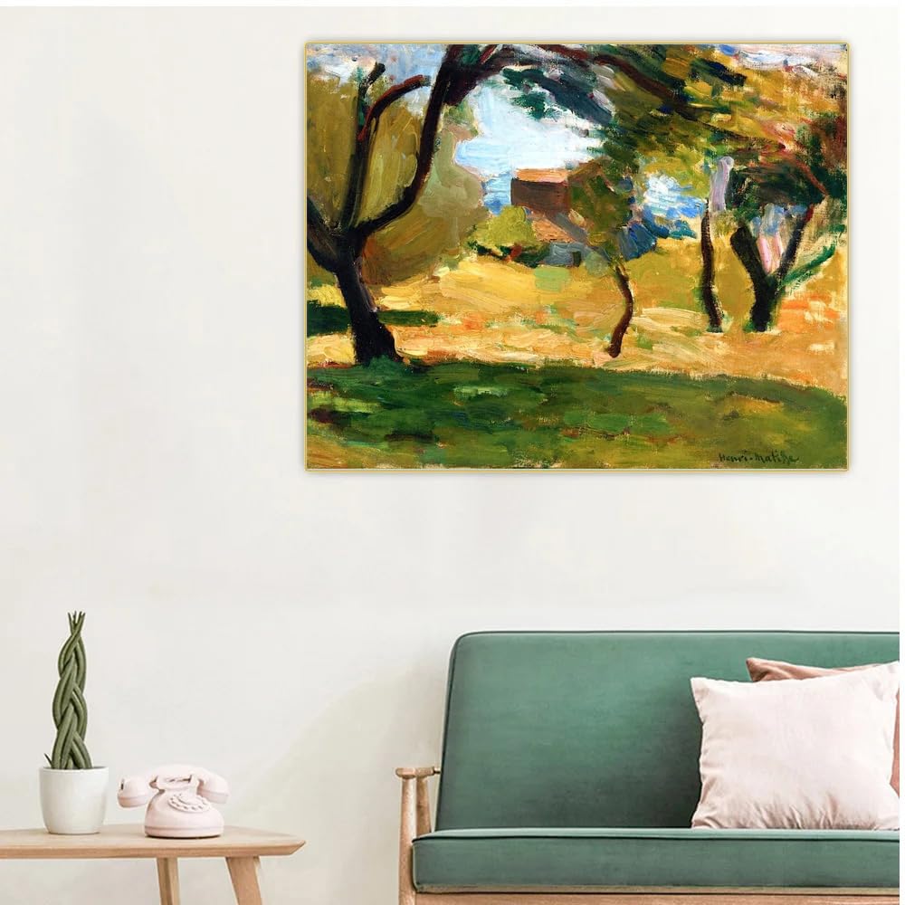 Amazon.co.jp: アンリ・マティス コルシカ島 風景 ポスター 抽象的な