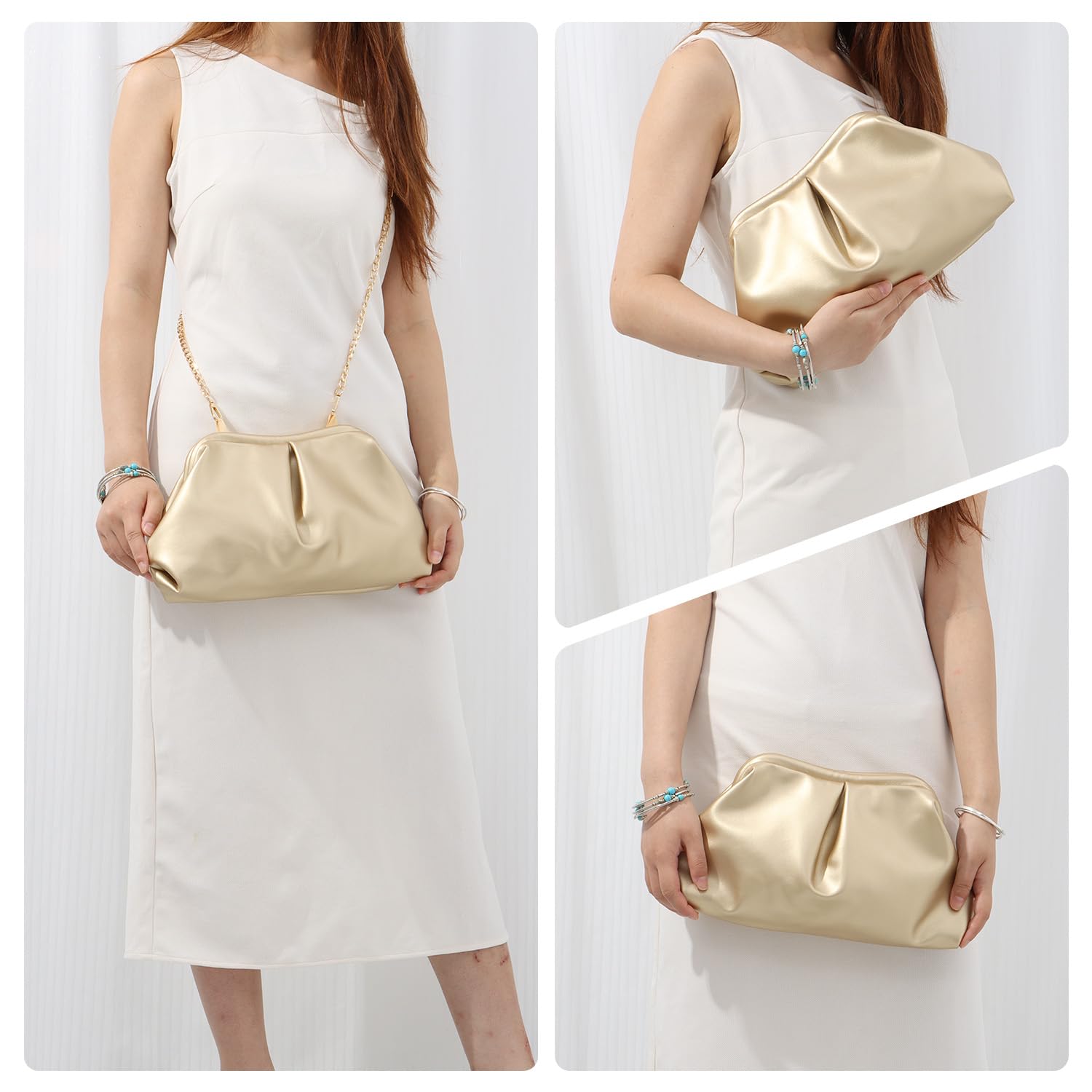 Morbido PU In Pelle Pochette Borse per Le Donne Formale Borsa Da Sera Elegante Borsa