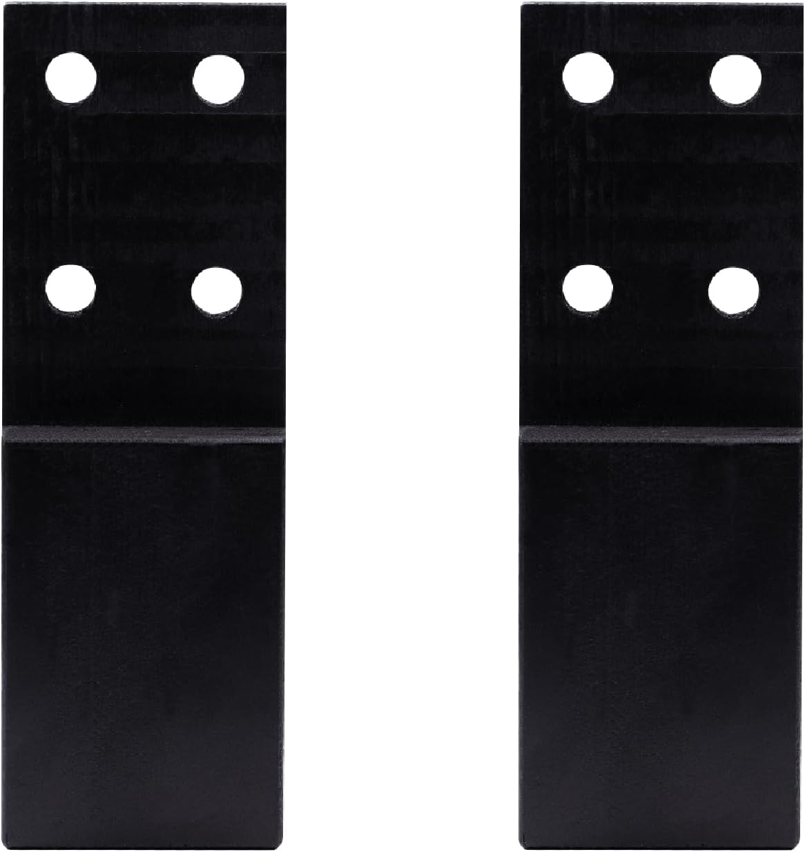 2 Pcs Bed Frame Legs Replacement Parts Bed Feet Furniture Support Leg Reinforcement Kit for Wooden Beds Table Cabinet Sofa Bolt-On Direct Replacement Straight Leg Replace Part Not Plastic Black 4inch