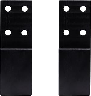 2 Pcs Bed Frame Legs Replacement Parts Bed Feet Furniture Support Leg Reinforcement Kit for Wooden Beds Table Cabinet Sofa Bolt-On Direct Replacement Straight Leg Replace Part Not Plastic Black 4inch