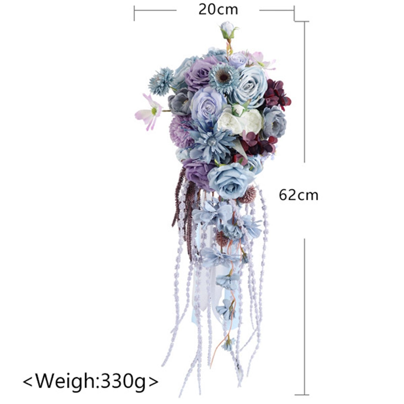 Qianly Bouquet da Sposa Elegante E Realistico, da Tenere in Mano per Matrimoni, Feste a Tema E Vacanze.