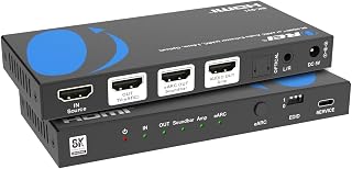 OREI 4K@120Hz オーディオエクストラクターコンバーター、HDCP 2.3、Dolby Atmos HDR10+ 3.5mm