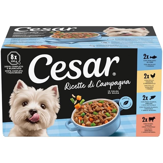 Foto 2 de 3 de Cesar Ricette di Campagna Alimento Húmedo para Perros Adultos en Salsa, Multipack 24 x 150 g