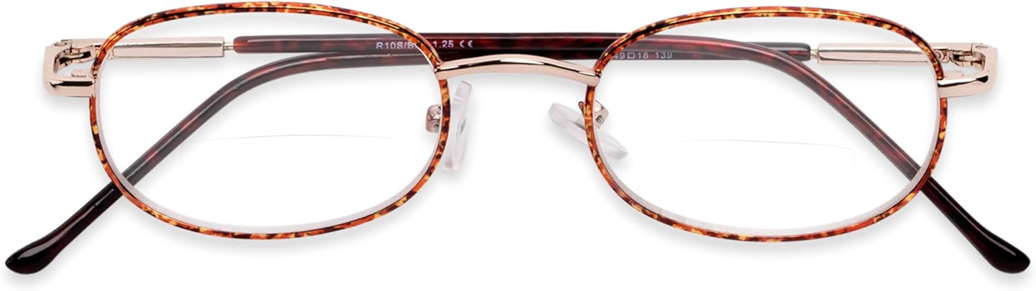 Readers.com Reading Glasses: The Memphis Bifocal, Metal oval Style for Men and Women