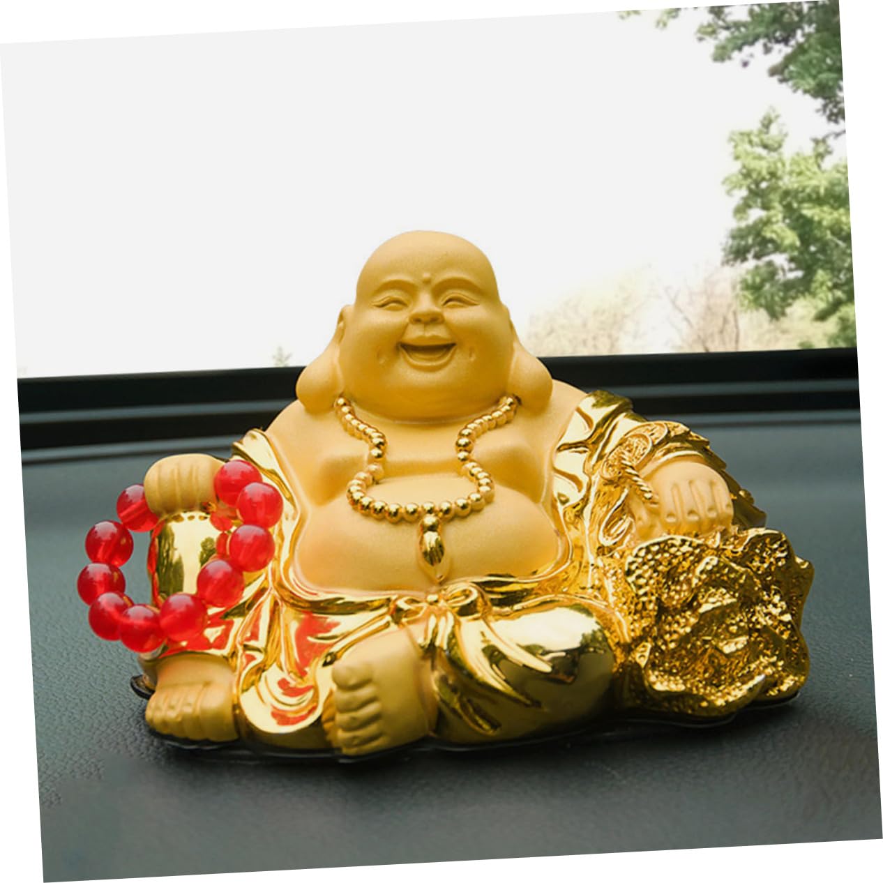 TOPBATHY Buddha Decor Resina Maitreya Statua Religiosa Per Auto Ornamento Sacro Resina Figura Di Buddha Realistica Per Decorazione Interni Auto e Tavolo