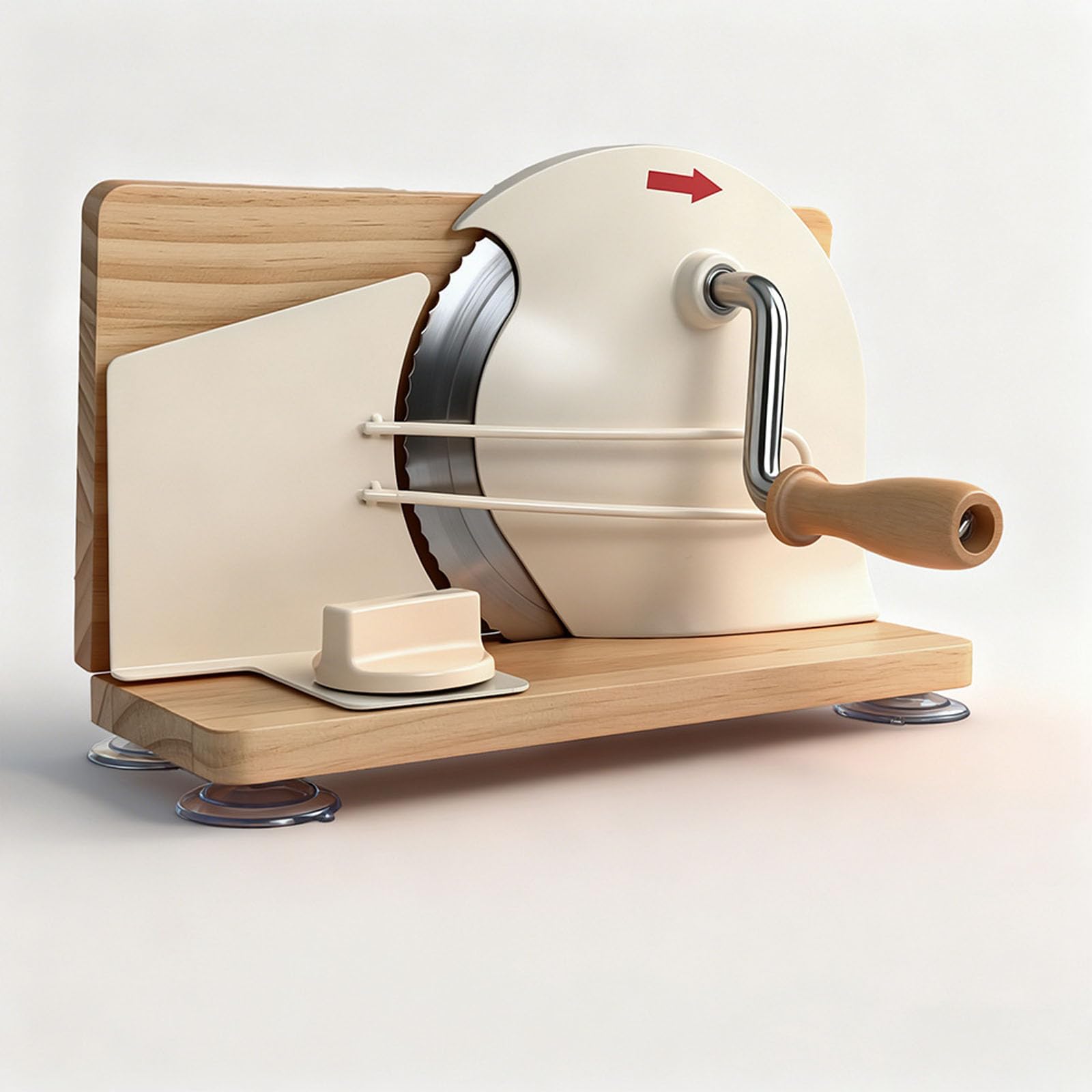 YXZYFPP Bread Slicer with Hand Crank, Adjustable Stainless Steel Cutters for Sourdough, Toast & Pastries - Essential Kitchen Tool for Perfect Bread Slices (White)