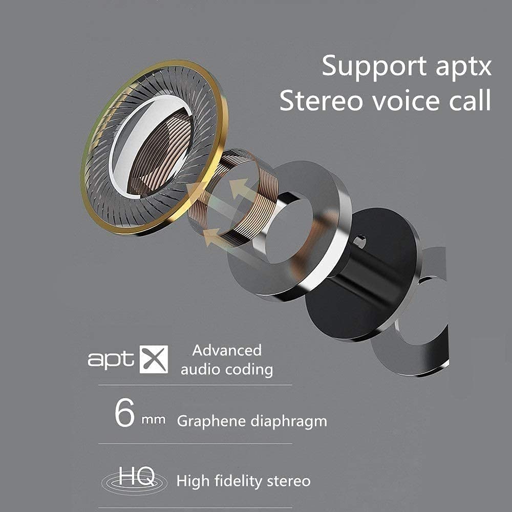 ARTSZY Vero Auricolari Wireless Bluetooth Cuffie Bluetooth Control di Controllo con Auricolari Stereo Impermeabili Wireless Case Wireless in Cuffia Integrata in-Ear incorporate Premium Bassi Profondi