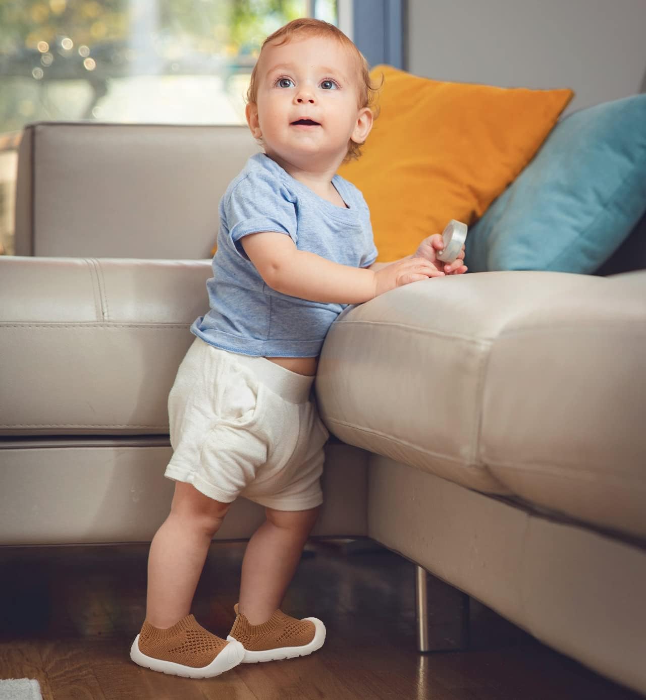 Toddler Baby Boy Girl Shoes Kids Breathable Sneakers Tennis Shoes 6-36 Months Infant Slip on Shoes 3.5 Toddler Brown image 5 of 6 B0C2871PBB