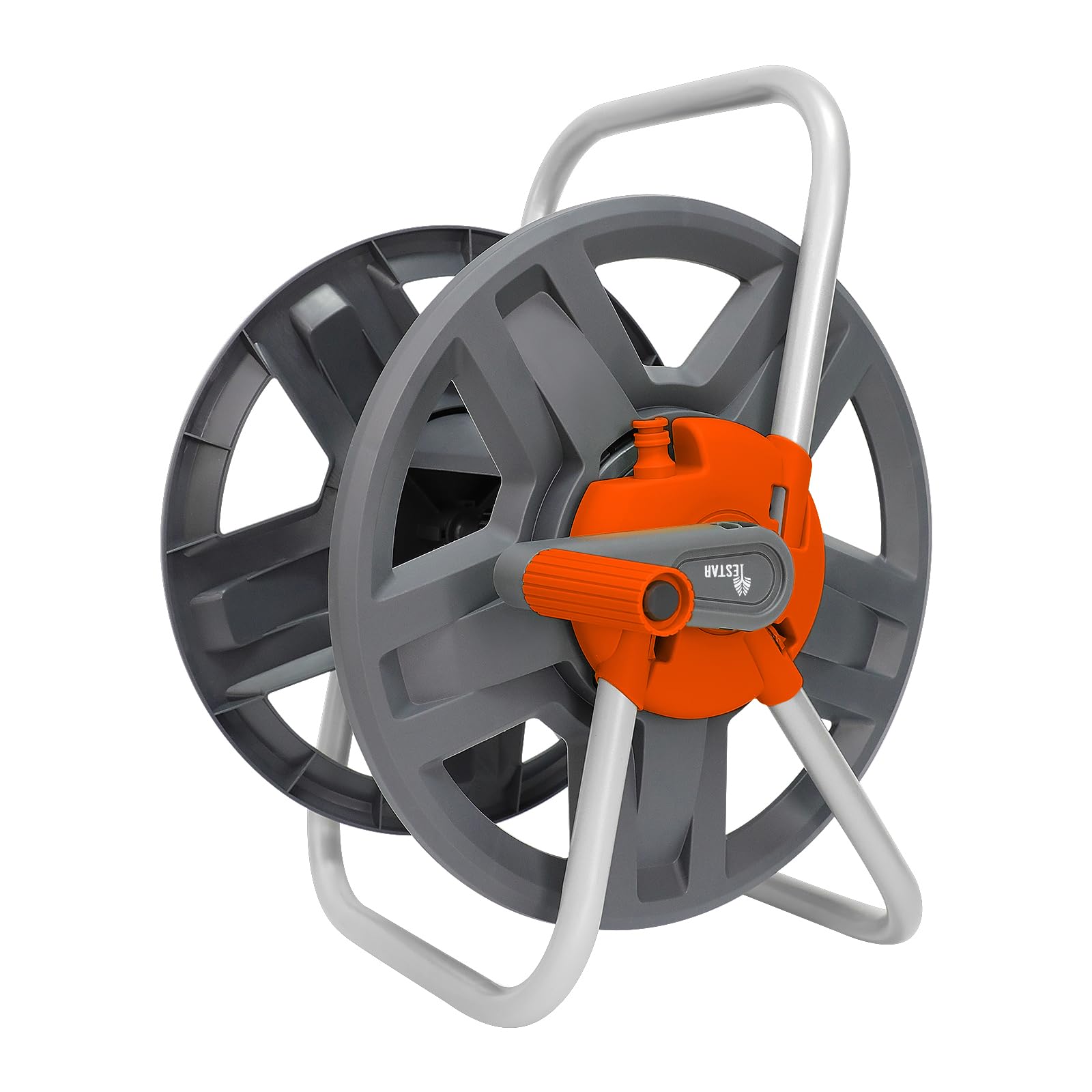 Water Hose Reel Cart, Holds 65-147 Ft of 5/8 Inch Hose, Wall Mounted Garden Hose Cart, Portable Hose Holder for Convenient Hose Storage and Watering