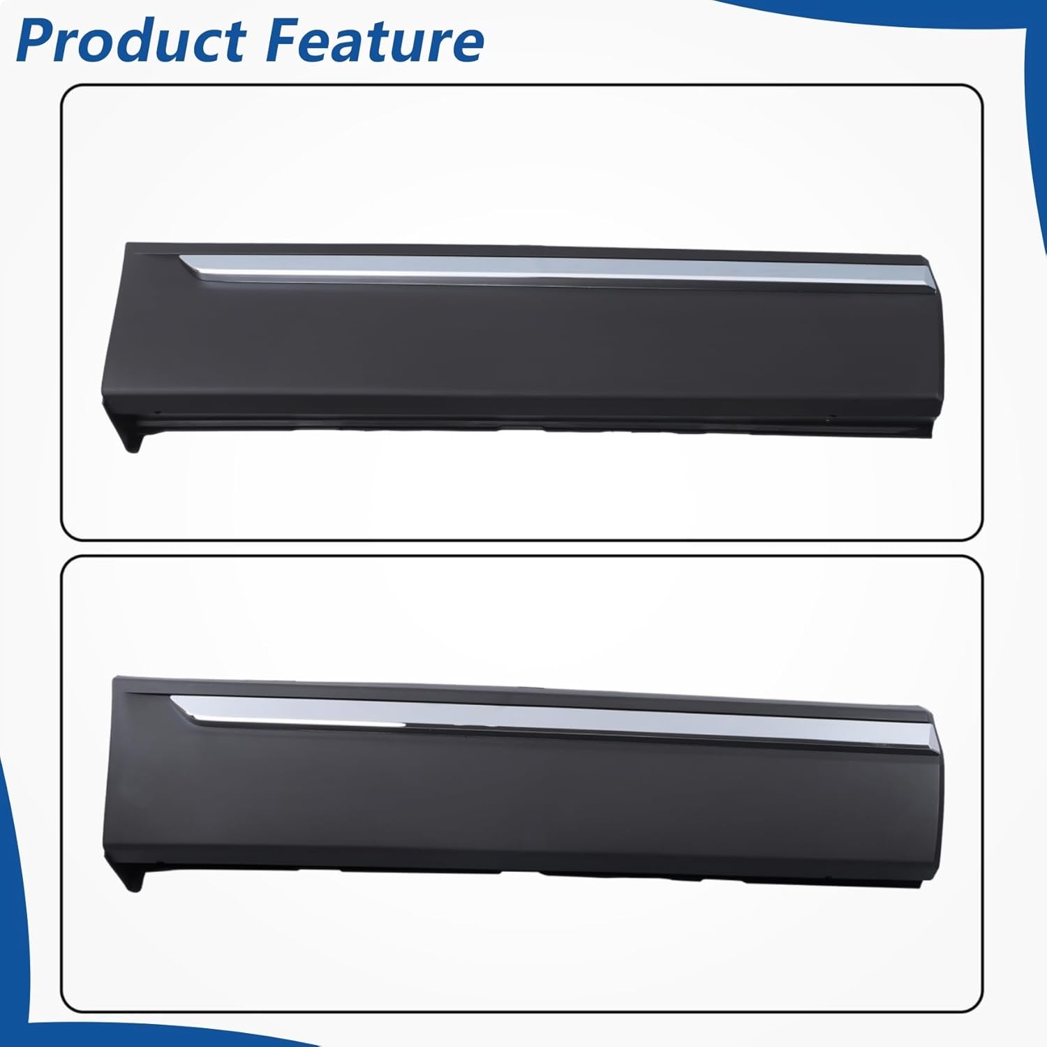 Black Rear Right Door Trim Panel with Silver Insert Replacement for CX-9 2016-2023 TK49-51-RC0B TK4951RC0B