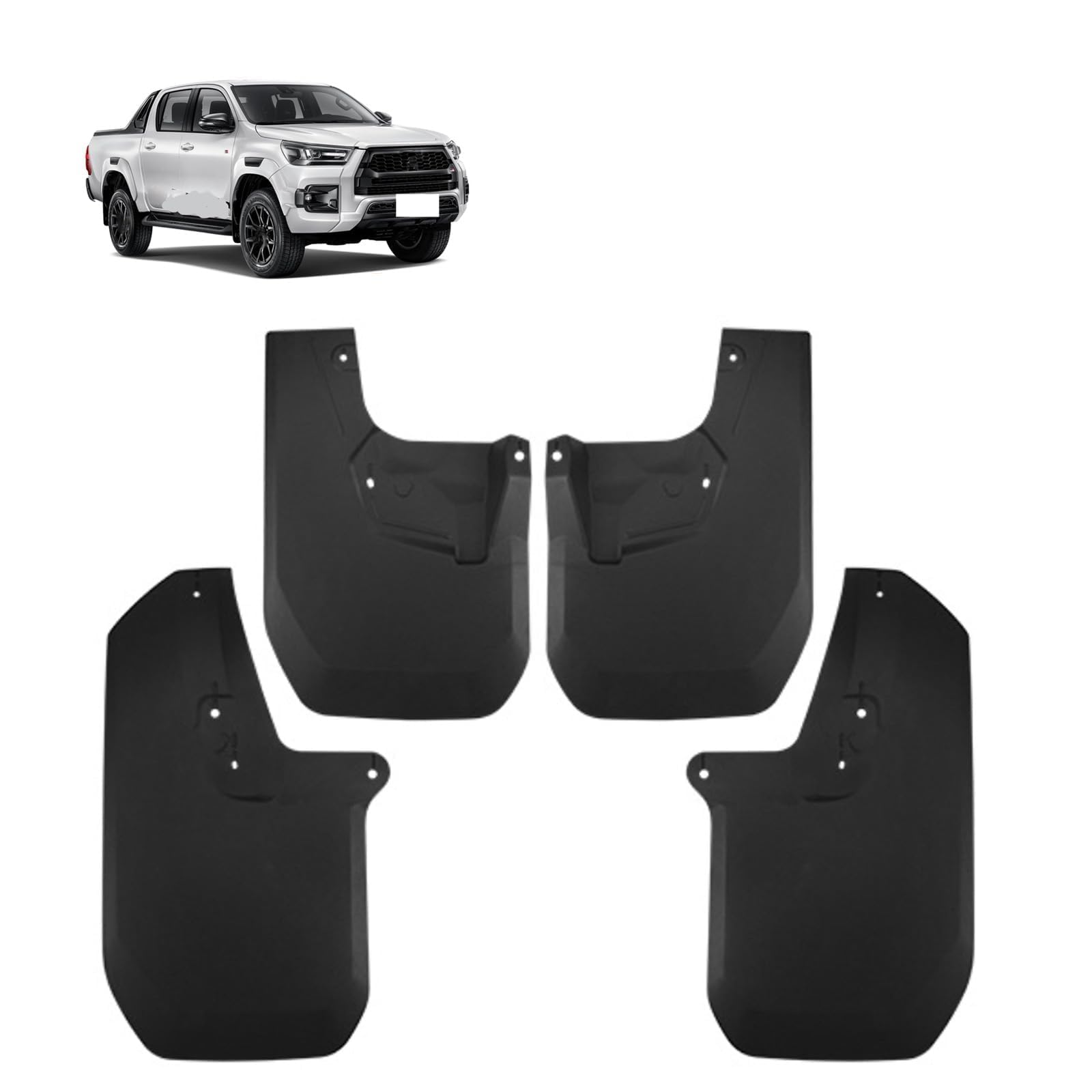 Guardabarros Toyota Hilux GR Sport faldillas para rutas todoterreno y asfalto 4 unidades