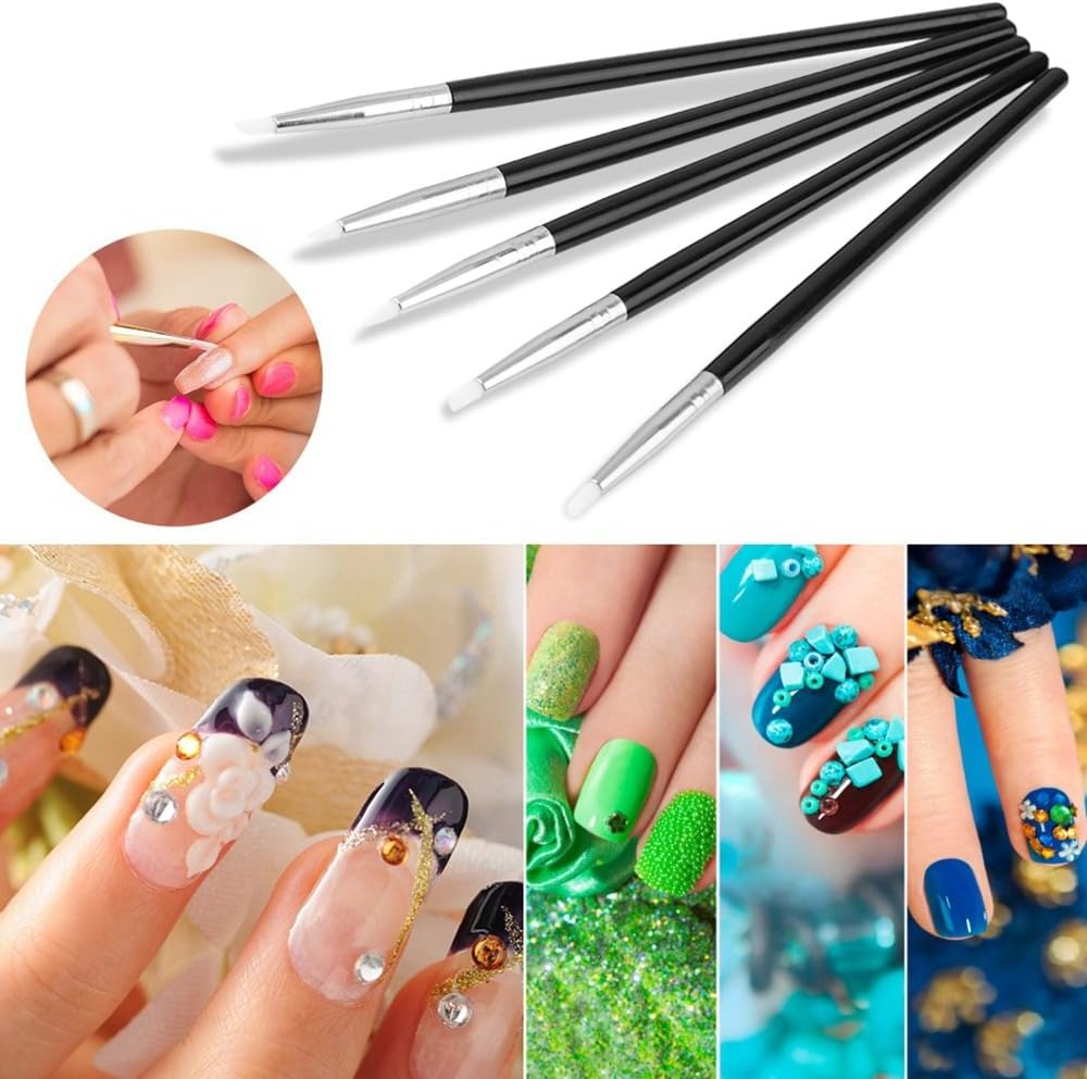 5-Piece Silicone Paint Brush Clay Shaper Tools for Pottery Sculpting