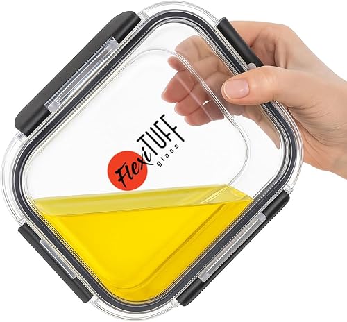 Miniatura 3 de Juego de 24 recipientes de almacenamiento de alimentos (12 herméticos y 12 tapas), recipientes de vidrio para preparación de comidas, fiambrera, sin