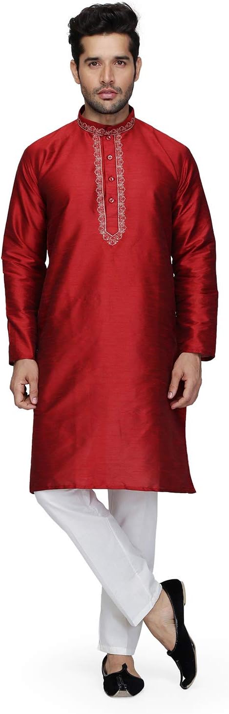 Royal KurtaMens Silk Blend Kurta Pyjama