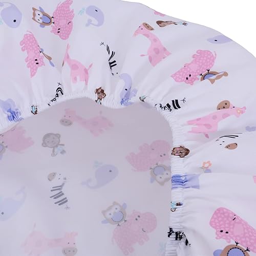 Miniatura 19 de Cloele Sábanas bajeras cuadradas perfectas para colchones portátiles de 36 x 36 pulgadas, sábanas cuadradas de jungla para cuna, sábana bajera