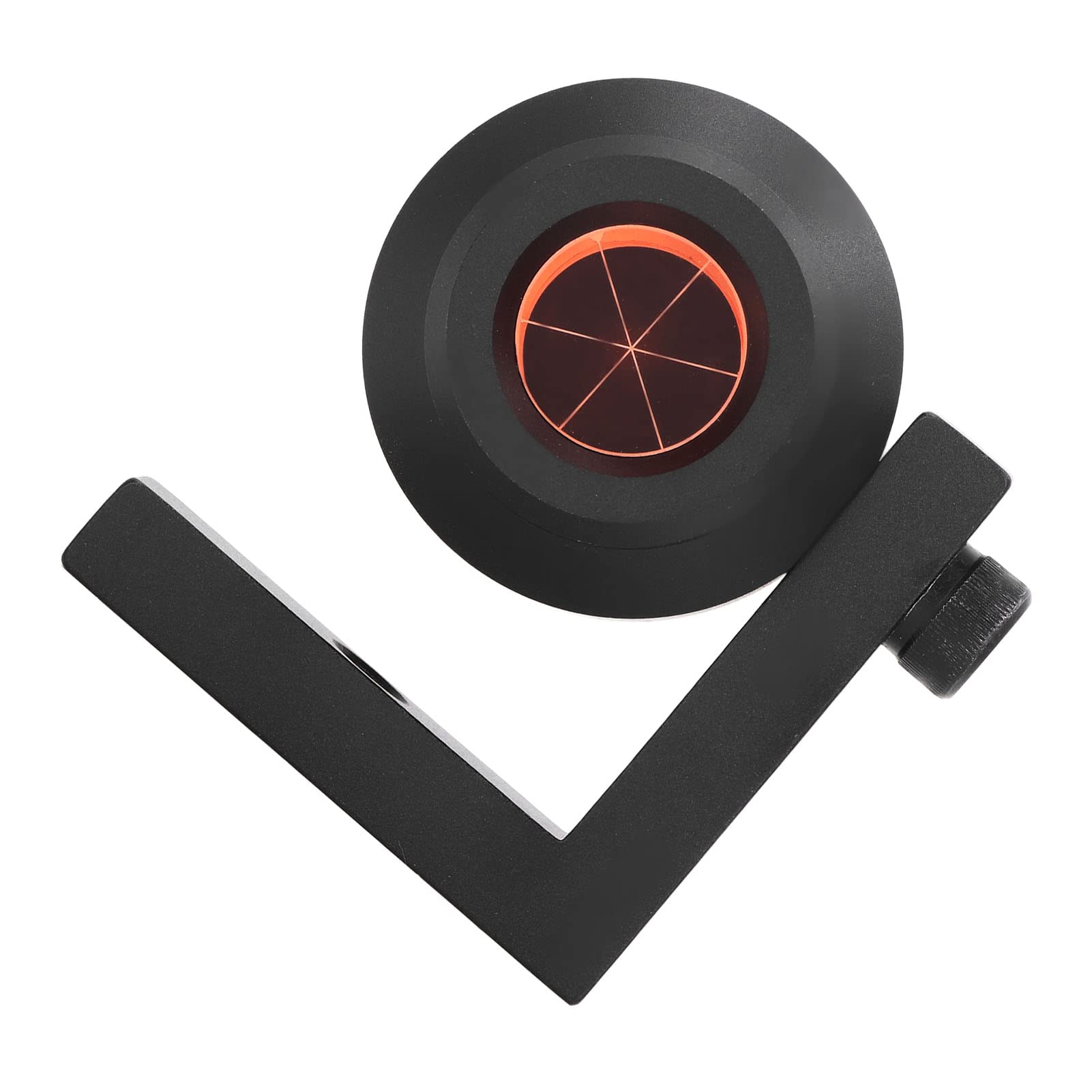Ángulo Recto Prisma Vidrio óptico Mini Prisma con Soporte de Forma l 90 Grados Medición de Reflejo Prism para la detección de Carreteras del túnel ferroviario Negro 25.4 mm