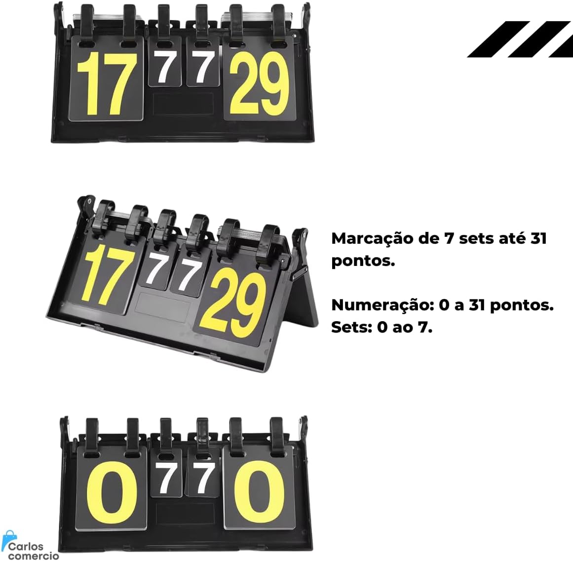 Placar De Mesa Contador De Pontos Marcador Manual Dobrável